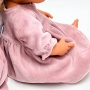 Różowa welurowa sukienka dla lalki Minikane 34 cm